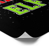 Bearded Elf Christmas Family Matching Group Xmas Poster (Ecke)