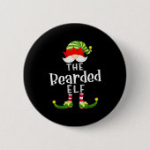 Bearded Elf Group Christmas Funny Pajama Party Button (Vorderseite)