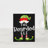 Bearded Elf Group Christmas Funny Pajama Party Karte (Vorderseite)