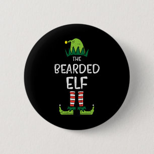 Bearded Elf passt Weihnachten für Familie Onkel Da Button