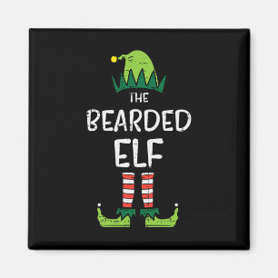 Bearded Elf passt Weihnachten für Familie Onkel Da Magnet