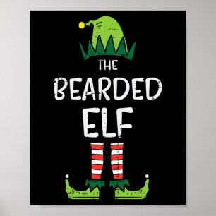 Bearded Elf passt Weihnachten für Familie Onkel Da Poster