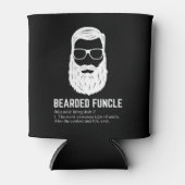 Bearded Funcle Funny Oncle Definition Dosenkühler (Vorderseite)
