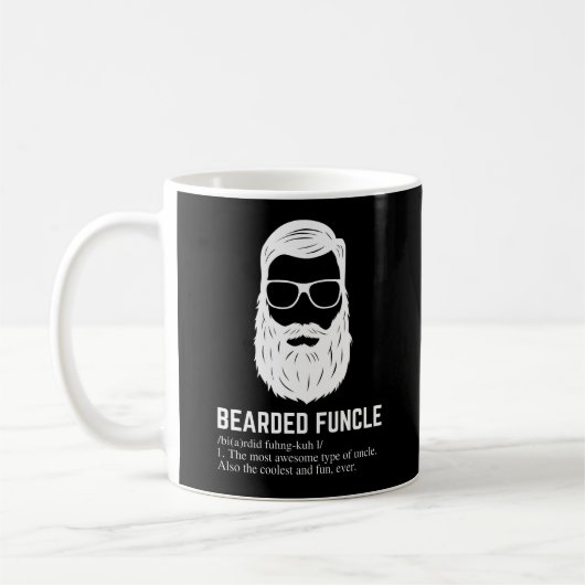 Bearded Funcle Funny Oncle Definition Kaffeetasse (Links)