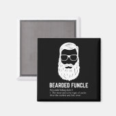 Bearded Funcle Funny Oncle Definition Magnet (Vorderseite/Rückseite)
