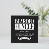 Bearded Funcle Uncle Nephew Niece Godfather Gift Einladung (Stehend Vorderseite)