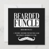 Bearded Funcle Uncle Nephew Niece Godfather Gift Einladung (Vorderseite)