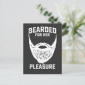 Bearded für ihr Vergnügen Funny Beard Mann Einladungspostkarte (Stehend Vorderseite)