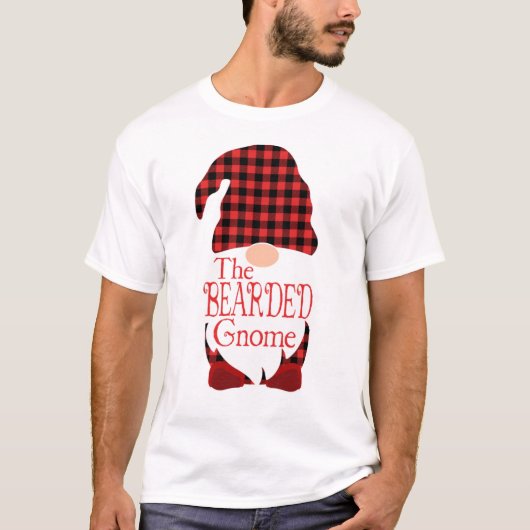 Bearded Gnome Buffalo Kariert T-Shirt (Vorderseite)