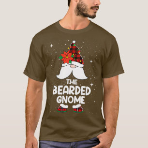 Bearded Gnome Buffalo Plaid Matching 6 T-Shirt