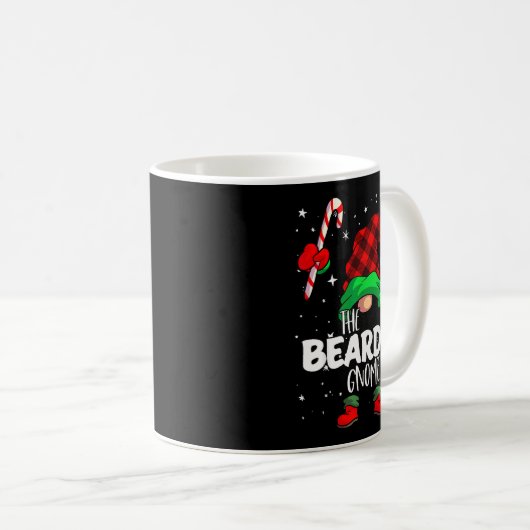 Bearded Gnome Red Buffalo Plaid Matching Family Ch Kaffeetasse (VorderseiteRechts)