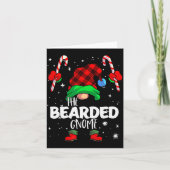 Bearded Gnome Red Buffalo Plaid Matching Family Ch Karte (Vorderseite)