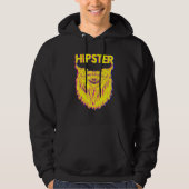 Bearded Hipster Pineappel Freethinker New Age Trav Hoodie (Vorderseite)