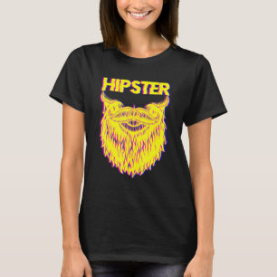 Bearded Hipster Pineappel Freethinker New Age Trav T-Shirt