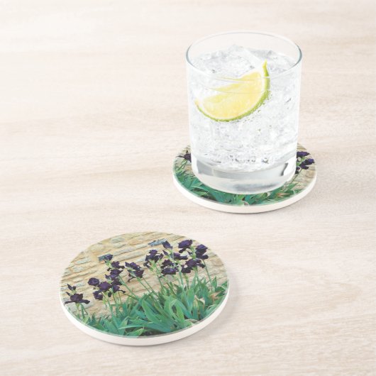 Bearded Iris Getränkeuntersetzer (Seite)