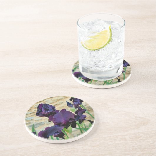 Bearded Iris Getränkeuntersetzer (Seite)