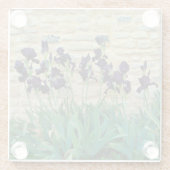 Bearded Iris Glasuntersetzer (Rückseite)
