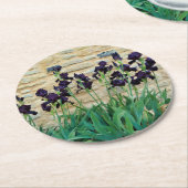 Bearded Iris Runder Pappuntersetzer (Angewinkelt)