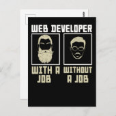 Bearded IT Developer Nerd Programmer Coder Postkarte (Vorne/Hinten)