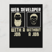 Bearded IT Developer Nerd Programmer Coder Postkarte (Vorderseite)