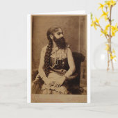 Bearded Lady Karte (Gelbe Blume)