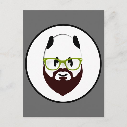 Bearded Panda Postkarte (Vorderseite)