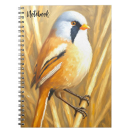 Bearded Reedling Bird Art Notebook | Wildlife Jour Notizblock