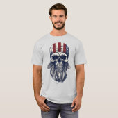 Bearded Skull Patriotic American Football Shirt (Vorne ganz)