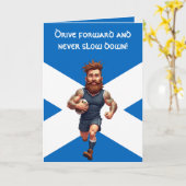 Bearded, Tattooed, and Fearless Scottish Rugby Karte (Gelbe Blume)