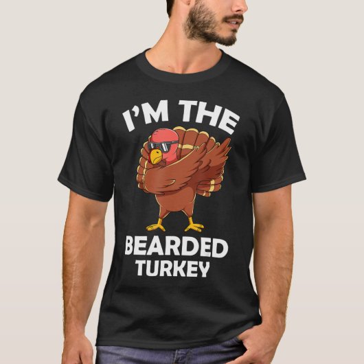 Bearded Turkey Family Group Matching Erntedank T-Shirt (Vorderseite)