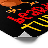 Bearded Turkey Matching Family Group Thanksgiving Poster (Ecke)