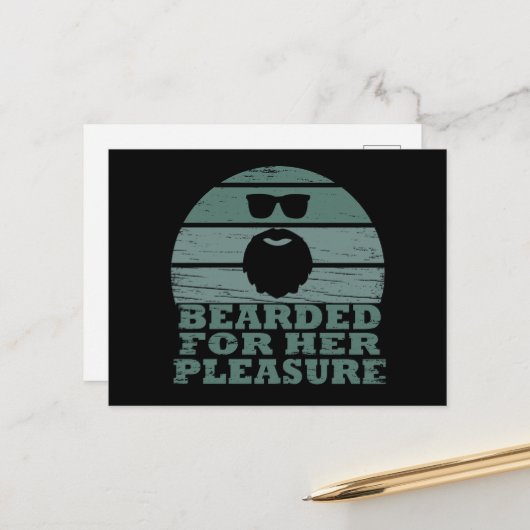 Bearded zites lustiges Bart Redewendungen Geschenk Feiertagspostkarte (Vorderseite/Rückseite Beispiel)