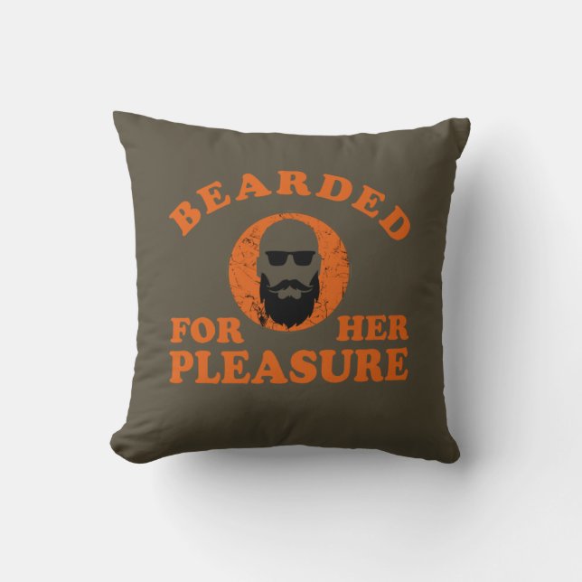 Bearded zites lustiges Bart Redewendungen Geschenk Kissen (Vorderseite)