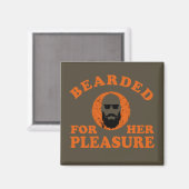 Bearded zites lustiges Bart Redewendungen Geschenk Magnet (Vorderseite/Rückseite)