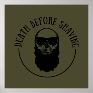 Bearded zites lustiges Bart Redewendungen Geschenk Poster