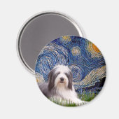 Beardie 2 - Starry Night Magnet (Vorderseite/Rückseite)
