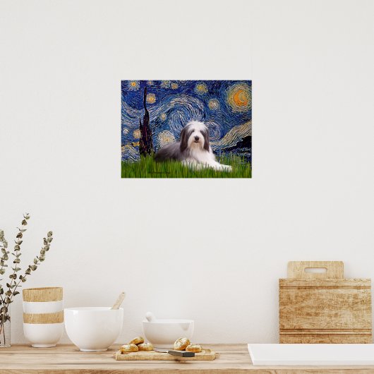 Beardie 2 - Starry Night Poster (Küche)