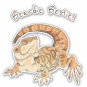 Beardie Bestie Aufkleber (Vorderseite)