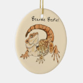 Beardie Bestie! Keramik Ornament (Rechts)