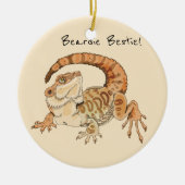 Beardie Bestie! Keramik Ornament (Vorne)