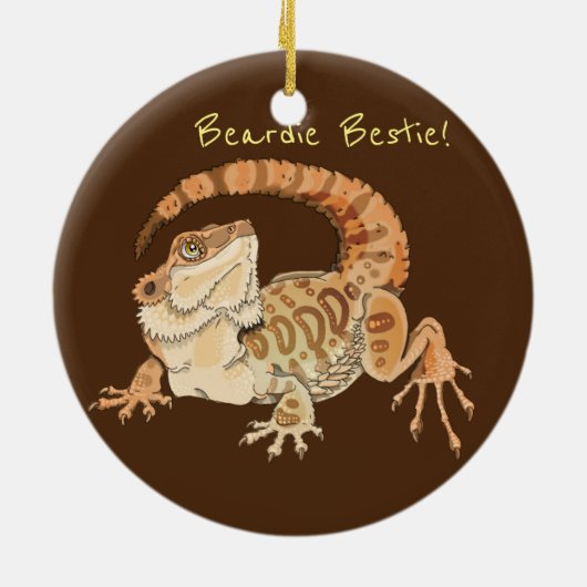Beardie Bestie! Keramik Ornament (Hinten)