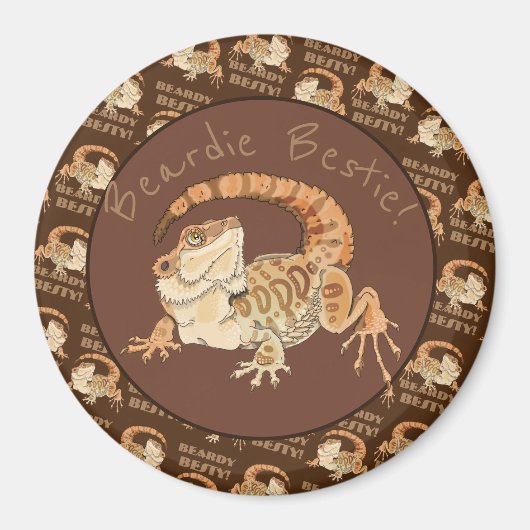 Beardie Bestie! Magnet (Vorne)