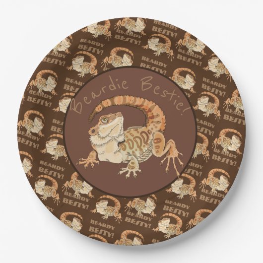 Beardie Bestie! Pappteller (Vorderseite)