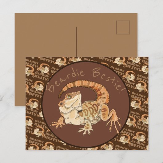 Beardie Bestie! Postkarte (Vorne/Hinten)