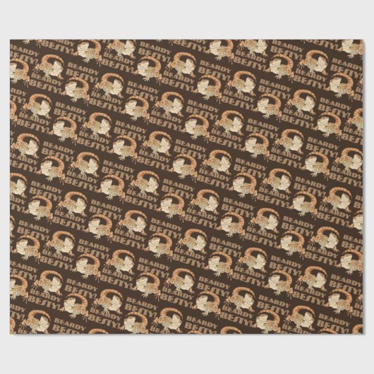 Beardie Bestie Wrapping Paper Geschenkpapier (Flach)
