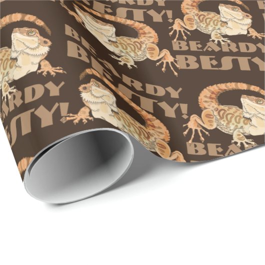 Beardie Bestie Wrapping Paper Geschenkpapier (Rolleneckpunkt)