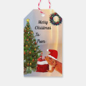 Beardie-Claus - Bartded Dragon Santa Geschenkanhänger (Rückseite)