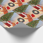 Beardie-Claus - Bartded Dragon Santa Geschenkpapier (Ecke)
