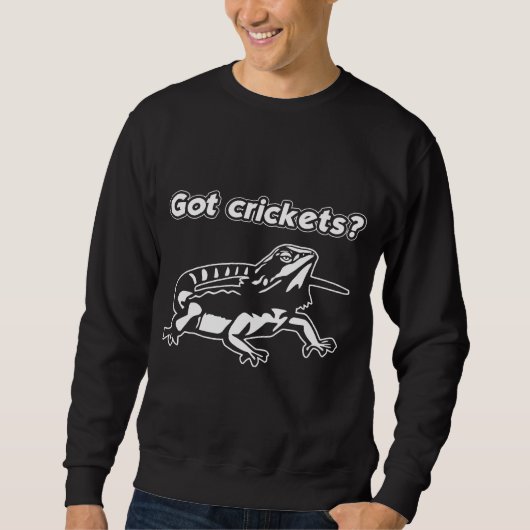Beardie Got Crickets Fütterte meinen bärtigen Drac Sweatshirt (Vorderseite)