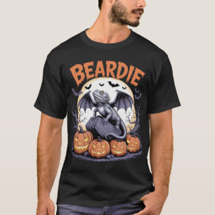 Beardie Halloween Moon Scene T-Shirt